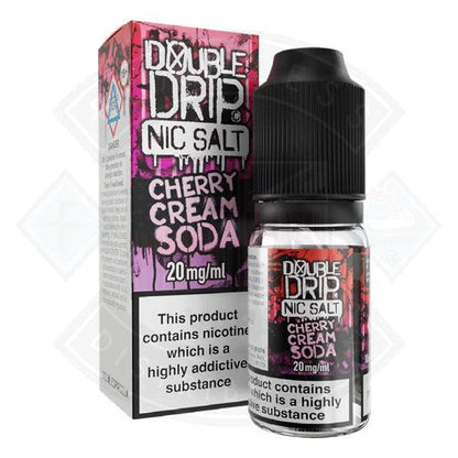 Double Drip Nic Salt Cherry Cream Soda 10ml E-liquid - Flawless Vape Shop