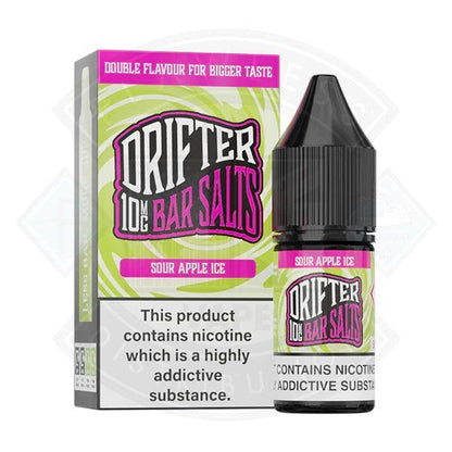 Drifter Bar Salts - Sour Apple Ice Nic Salt 10ml - 10mg - Flawless Vape Shop