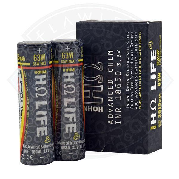 Hohm Tech Batteries Twin-Pack - LIFE INR 18650 3015 mAh - Flawless Vape Shop