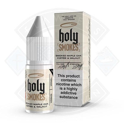Holy Smokes Salts - Smoked Maple Oak Coffee & Walnut 10ml - 10mg - Flawless Vape Shop