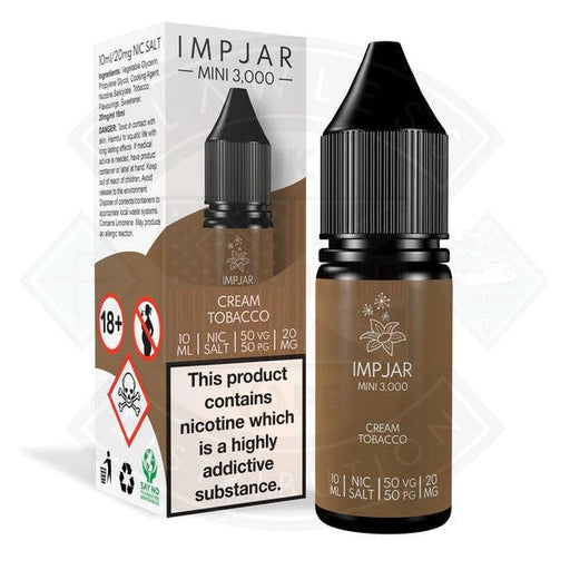 IMP JAR Cream Tobacco Nic Salt 10ml E-Liquid - Flawless Vape Shop