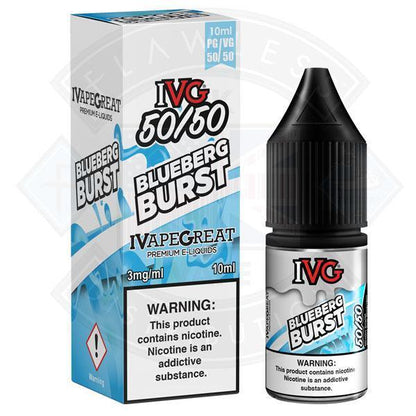 IVG 50:50 Blueberg Burst TPD Compliant e-liquid - Flawless Vape Shop