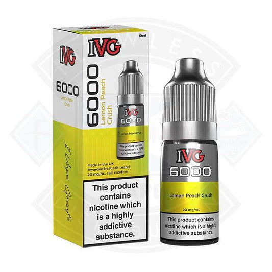 IVG Salt 6000 - Lemon Peach Crush 10ml - Flawless Vape Shop