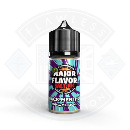 Major Flavor Black Menthol 10ml Nic Salt - Flawless Vape Shop