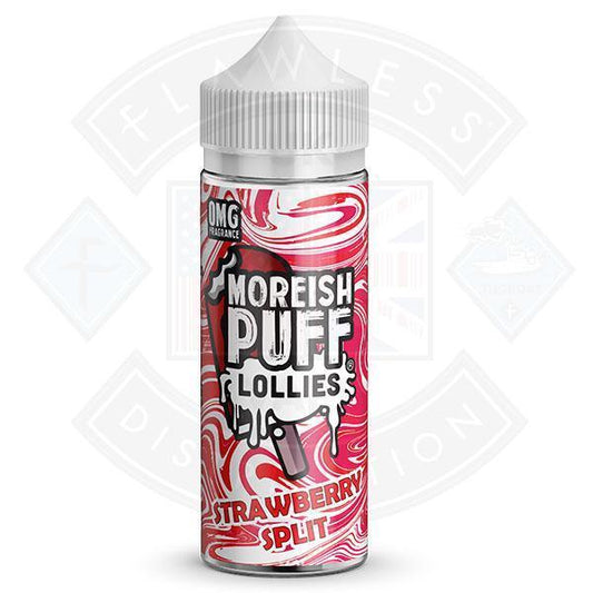 Moreish Lollies Strawberry Split 100ml 0mg shortfill e-liquid - Flawless Vape Shop