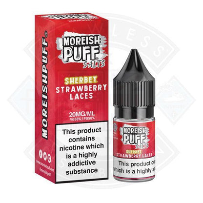 Moreish Puff Nic Salt Sherbet Strawberry Laces 10ml - 10mg - Flawless Vape Shop