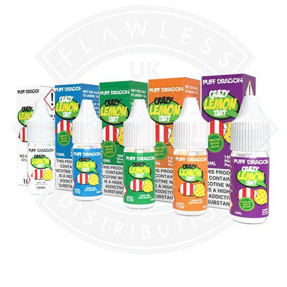 Puff Dragon Crazy Lemon Tart E liquid 10ml - Flawless Vape Shop