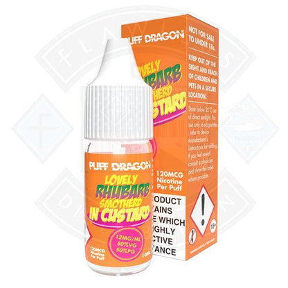 Puff Dragon Rhubarb and Custard E liquid 10ml - Flawless Vape Shop