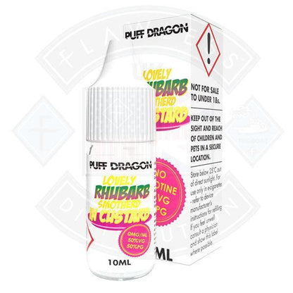Puff Dragon Rhubarb and Custard E liquid 10ml - Flawless Vape Shop
