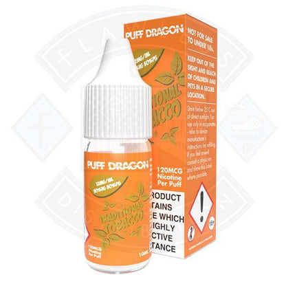 Puff Dragon Traditional Tobacco E liquid 10ml - Flawless Vape Shop