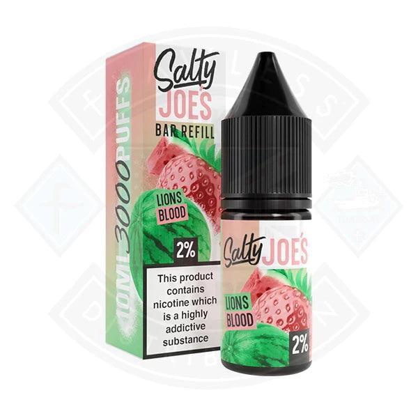 Salty Joe's Bar Refill - Lions Blood 10ml - 10mg - Flawless Vape Shop