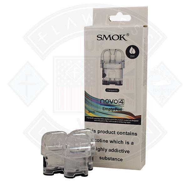 Smok Novo 4 Empty Pod/3pcs - 2ML/Transparent - Flawless Vape Shop