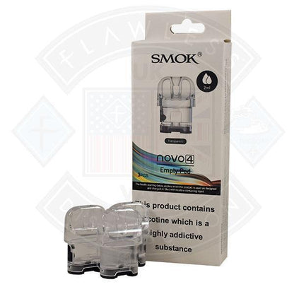 Smok Novo 4 Empty Pod/3pcs - 2ML/Transparent - Flawless Vape Shop