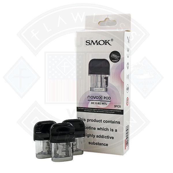 Smok Novo X Pods 2ml 3pck - Meshed 0.8ohm (Clear Pod) - Flawless Vape Shop