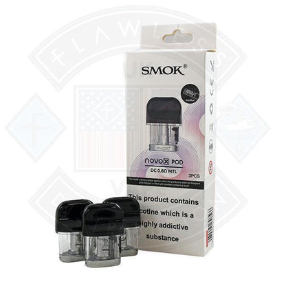 Smok Novo X Pods 2ml 3pck - Meshed 0.8ohm (Clear Pod) - Flawless Vape Shop