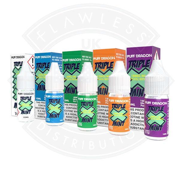 Triple X Mint by Puff Dragon TPD Compliant - 10ml - 3mg - Flawless Vape Shop
